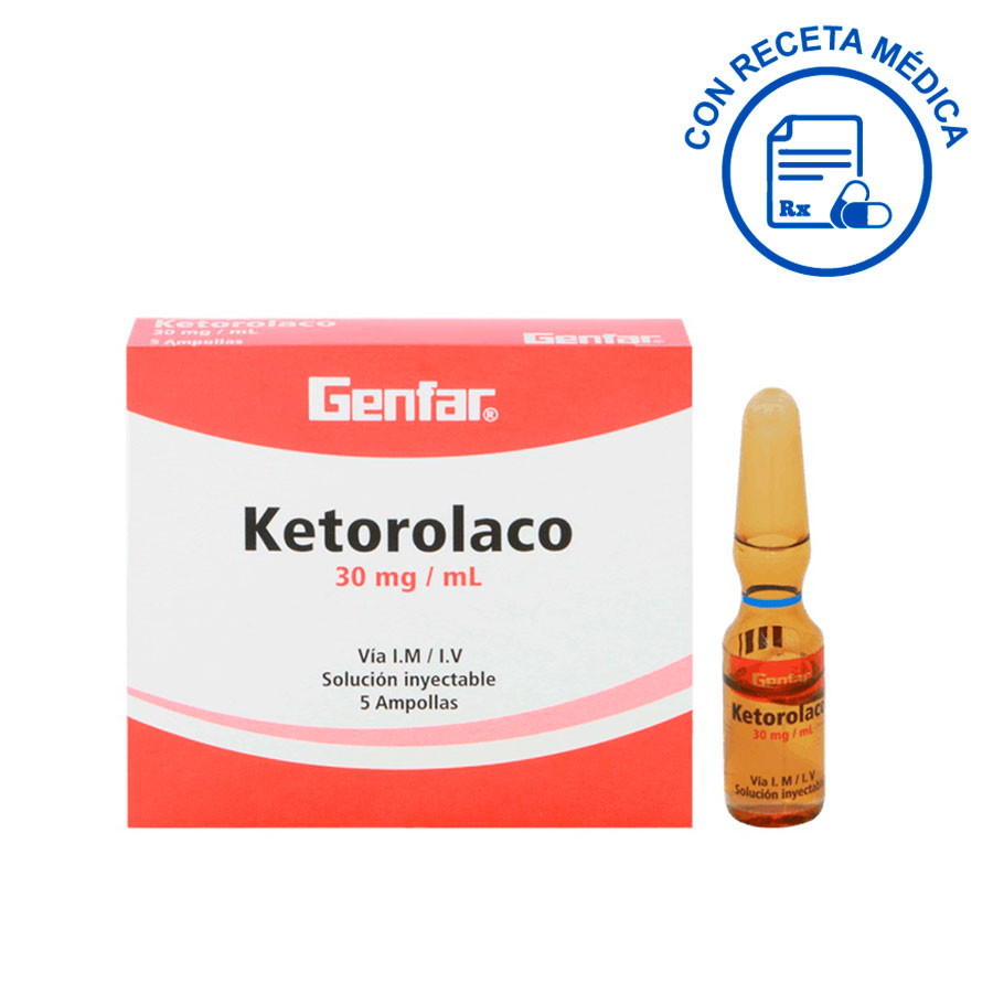 Ketorolaco Gnf 30Mg/Ml Inyectable Intramuscular Intravenoso - Boticas Hogar  y Salud