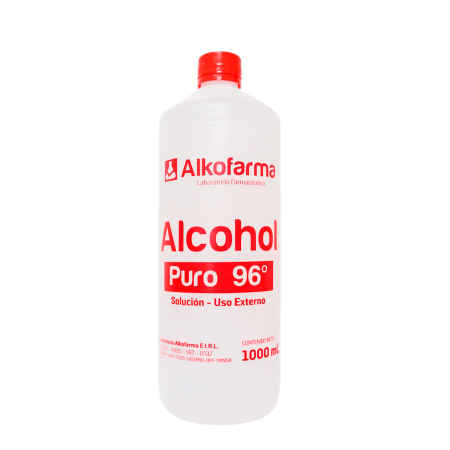 Alcohol Puro 96% Alkofarma - Frasco 1L