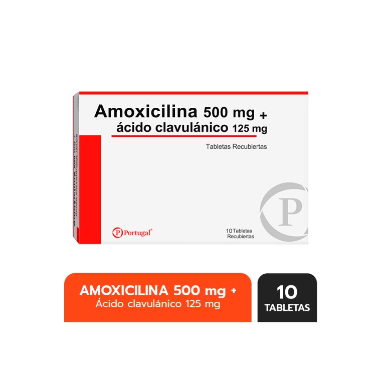 Amoxicilina + Ácido Clavulánico 500mg /125mg Tabletas Recubiertas ...