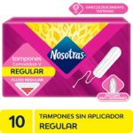 tampones nosotras regular sin aplicador caja 10 un