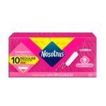 tampones nosotras regular sin aplicador caja 10 un