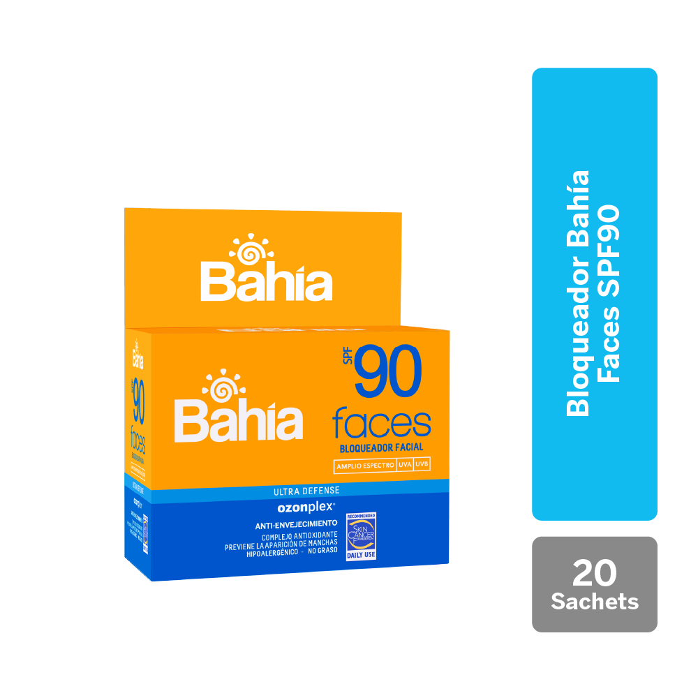 bahia faces factor 90 bloqueador solar sachet