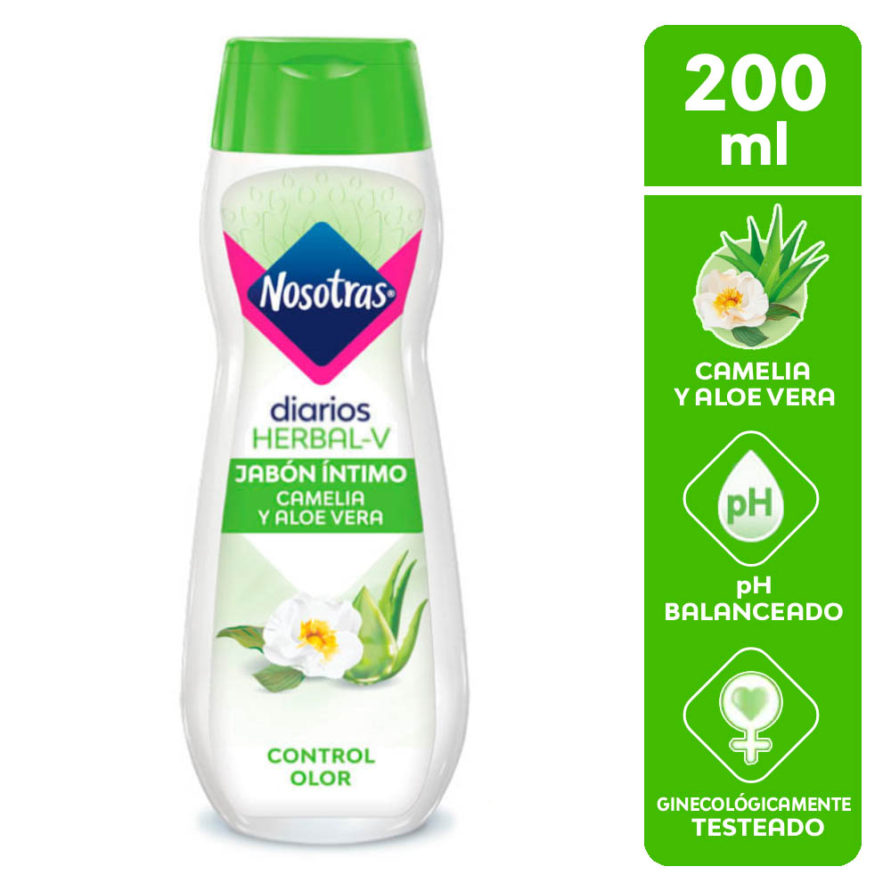jabón Íntimo nosotras herbal frasco 200 ml