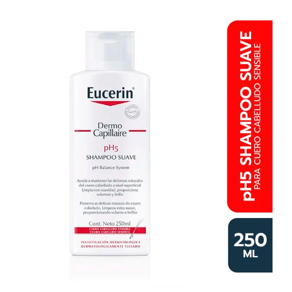 eucerin dermo capillaire ph5 shampoo suave frasco 250 ml