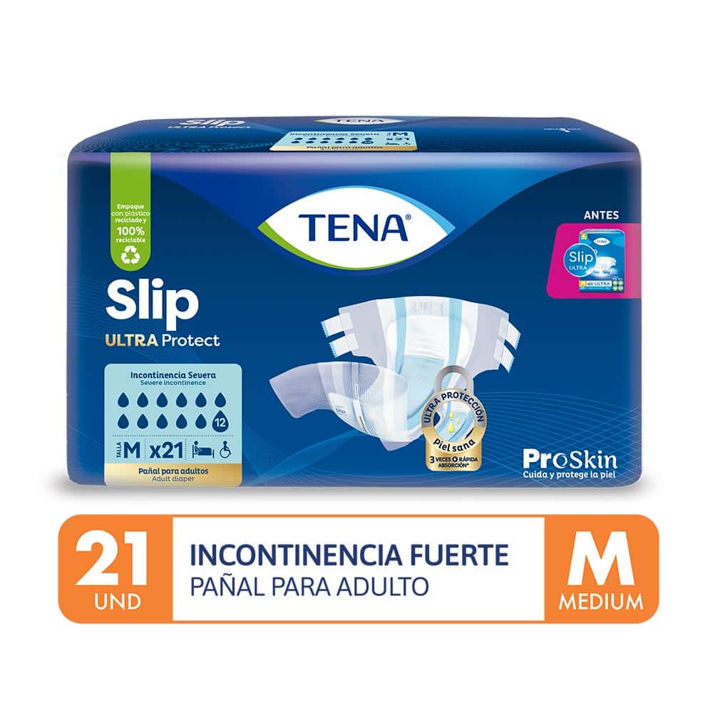 pañal para adulto tena slip ultra talla m paquete 21 un