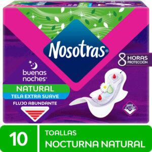 toallas higiénicas nosotras buenas noches natural paquete 10 un