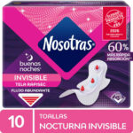 toallas higiénicas nosotras buenas noches rapigel paquete 10 un