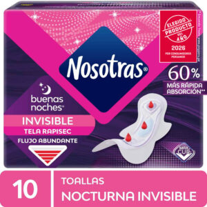 toallas higiénicas nosotras buenas noches rapigel paquete 10 un