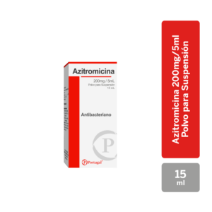 azitromicina 200mg/5ml polvo para suspensión oral frasco 15 ml