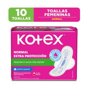 toallas higiénicas kotex missoni tela normal bolsa 10 un