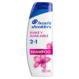 shampoo 2en1 head & shoulders suave y manejable frasco 180 ml