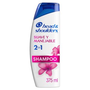 shampoo head & shoulders suave manejable 2en1 frasco 375 ml