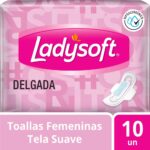 toallas higiénicas delgada con alas ladysoft bolsa 10 un