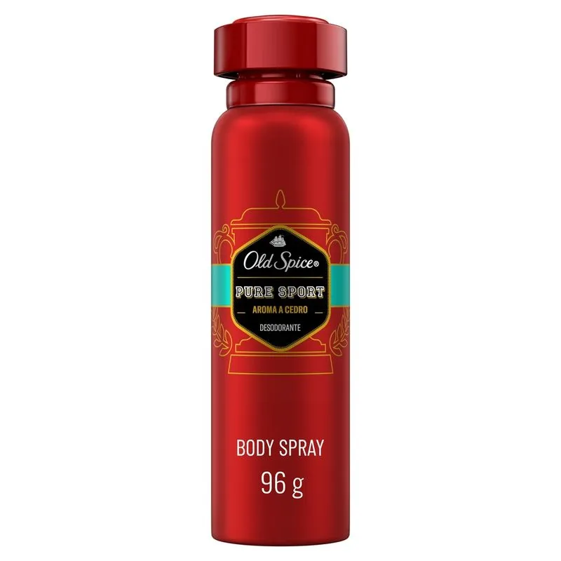 desodorante body spray old spice pure sport frasco 150 ml