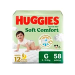 pañal huggies active sec talla g bolsa 58 un