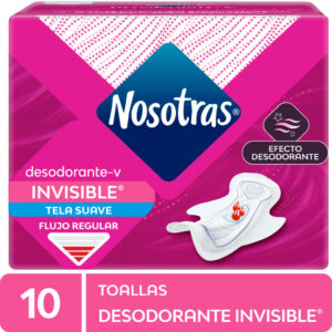 toallas higiénicas nosotras desodorante invisible bolsa 10 un