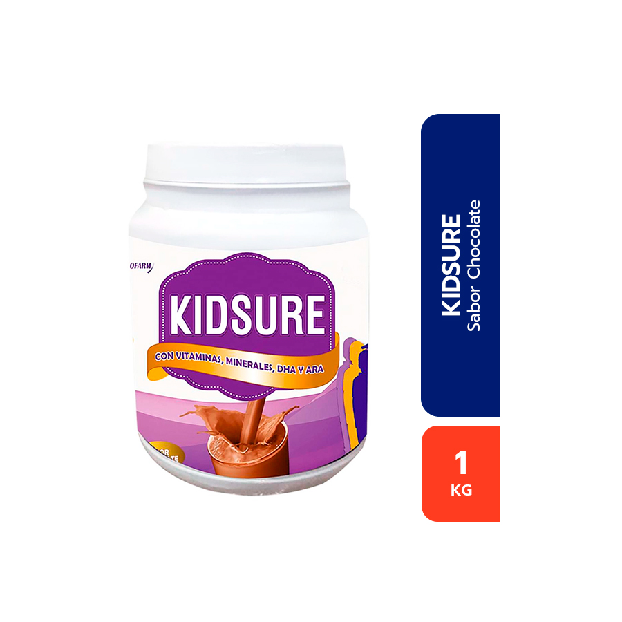 Kidsure con Dha Y Ara Sabor Chocolate - Pote 1000 G - Imagen 1
