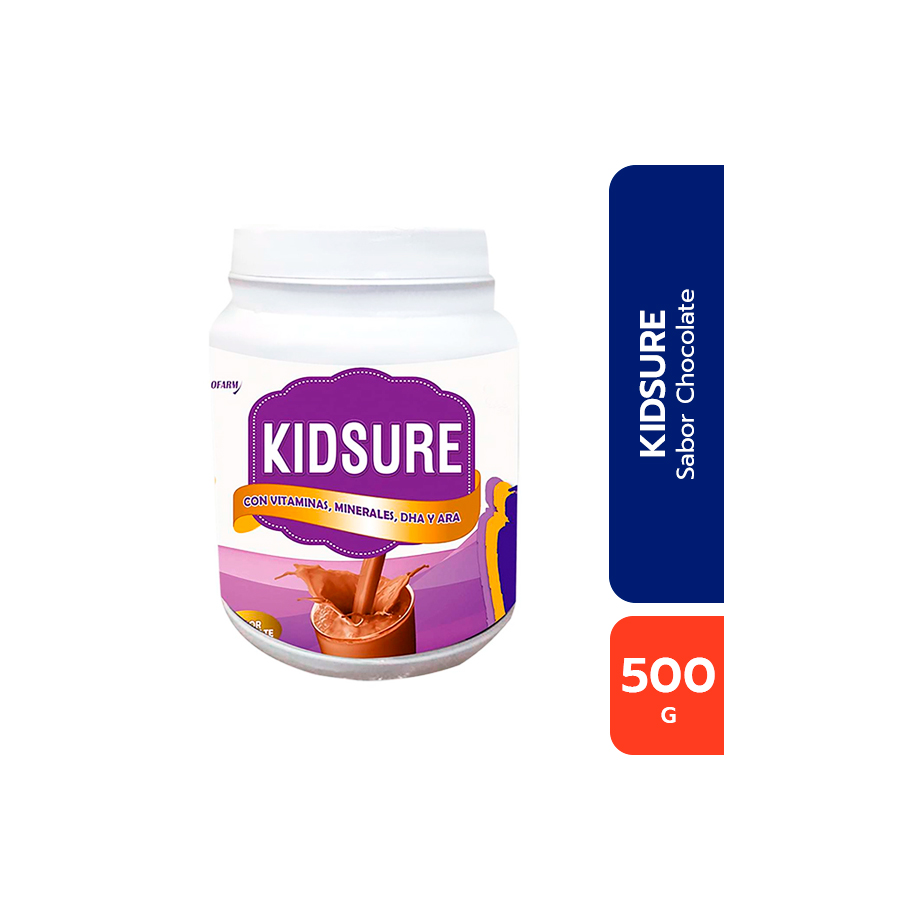 Kidsure con Dha Y Ara Sabor Chocolate - Pote 500 G - Imagen 1