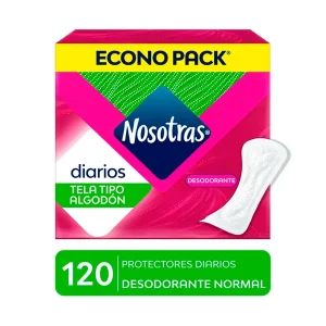 protectores diarios nosotras normal desodorante x 120 un