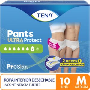 ropa interior desechable tena pants ultra talla m paquete 10 un