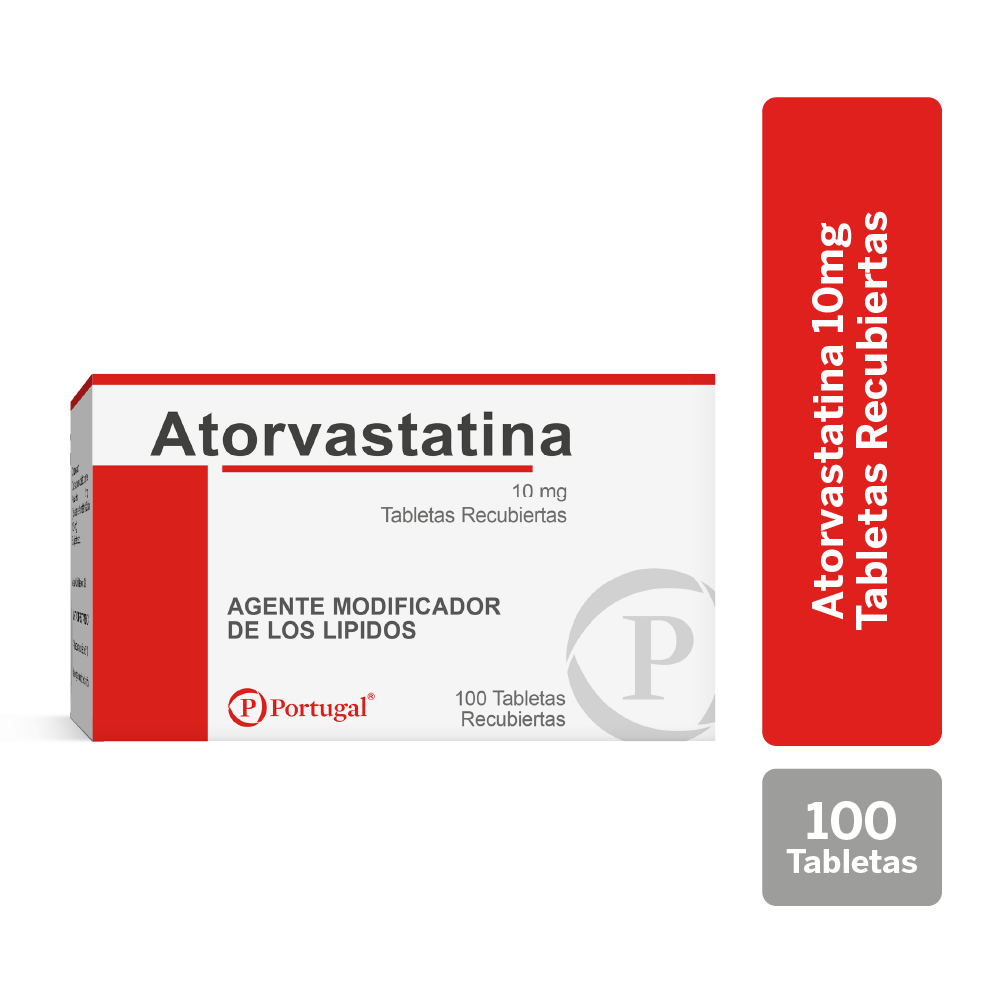 atorvastatina 10mg tabletas recubiertas caja 100 un
