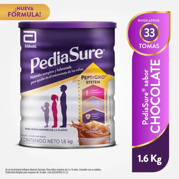 pediasure triplesure sabor chocolate 1.6 kg