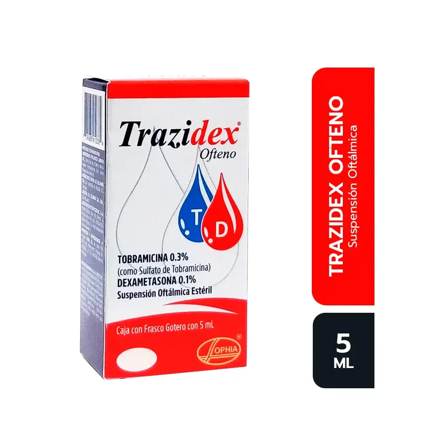 Trazidex Ofteno Suspensión Oftálmica - Frasco 5 ML - Imagen 1
