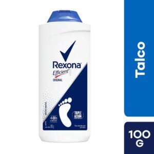 talco para pies rexona efficient original frasco frasco 100 g