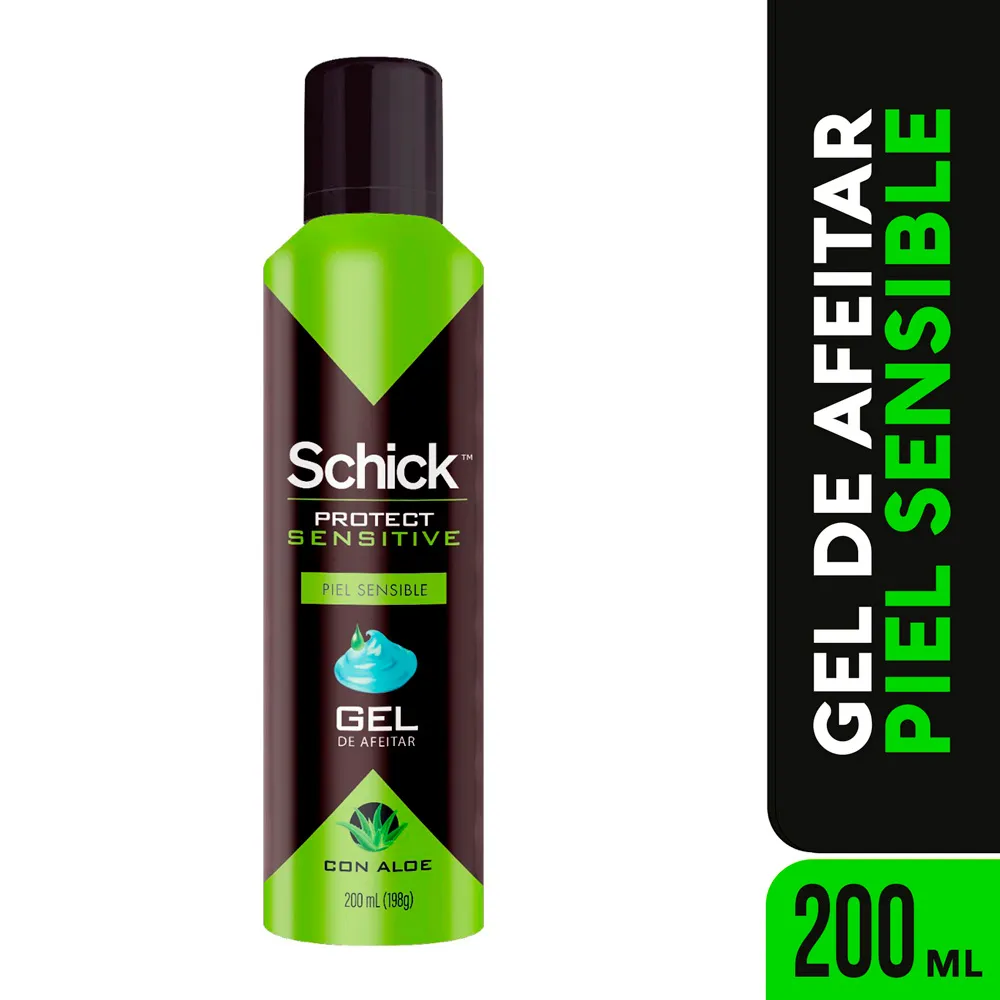 gel de afeitar protect extra sensitive schick frasco 200 ml