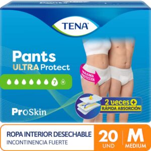 ropa interior desechable tena pants ultra talla m paquete 20 un