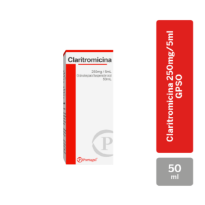 claritromicina 250mg/5ml suspensión frasco 50 ml