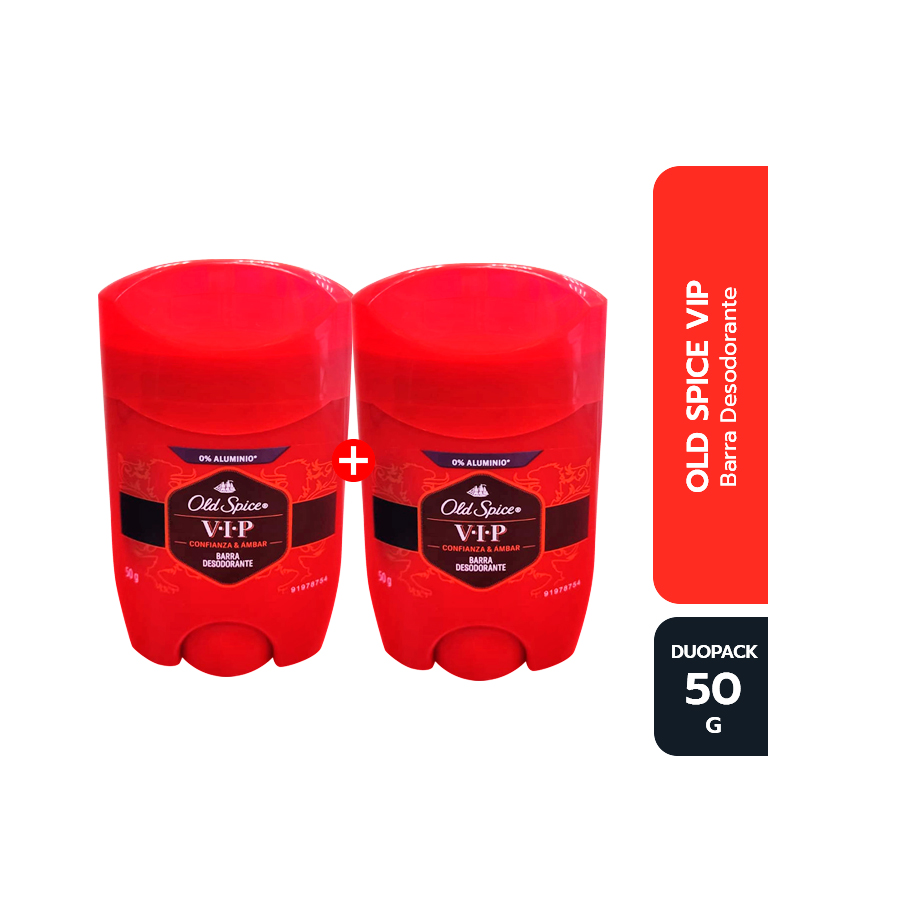 Desodorante Barra Old Spice Vip. Barra 50 G - Duopack - Imagen 1