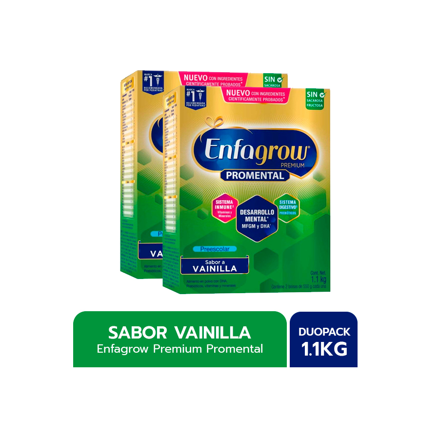 Enfagrow Premium Preescolar Sabor Vainilla. Caja 1.1 KG - Duopack - Imagen 1