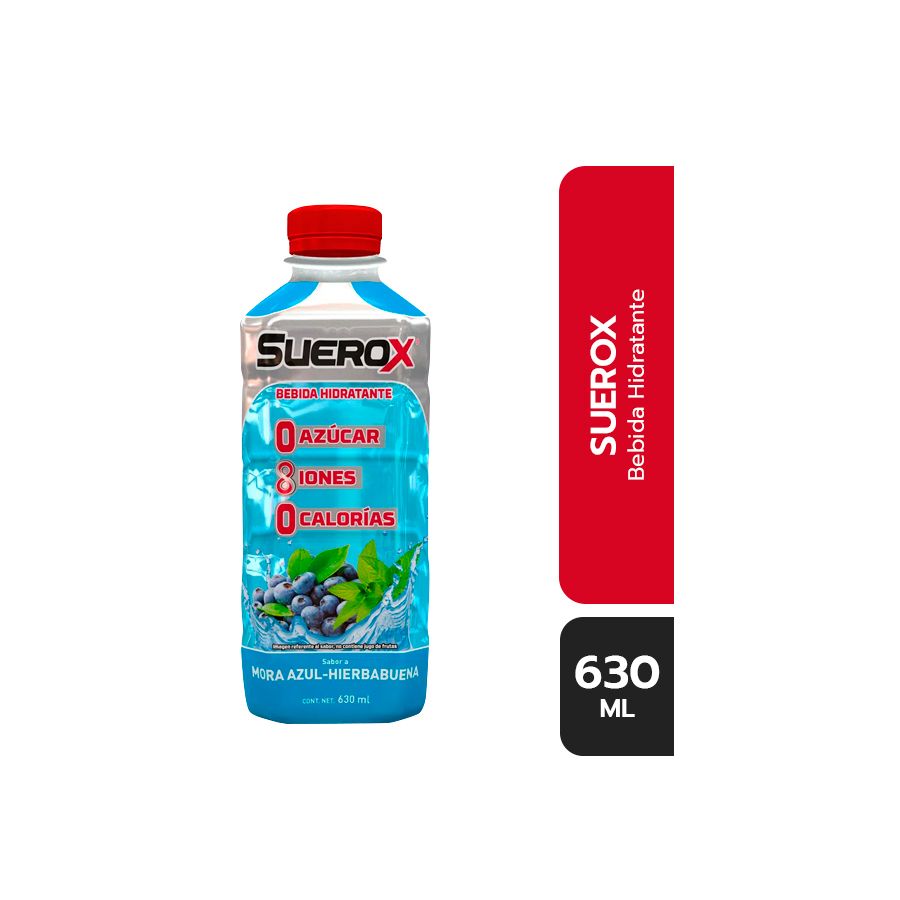 Bebida Hidratante Suerox Mora azul - Frasco 630 mL - Imagen 1