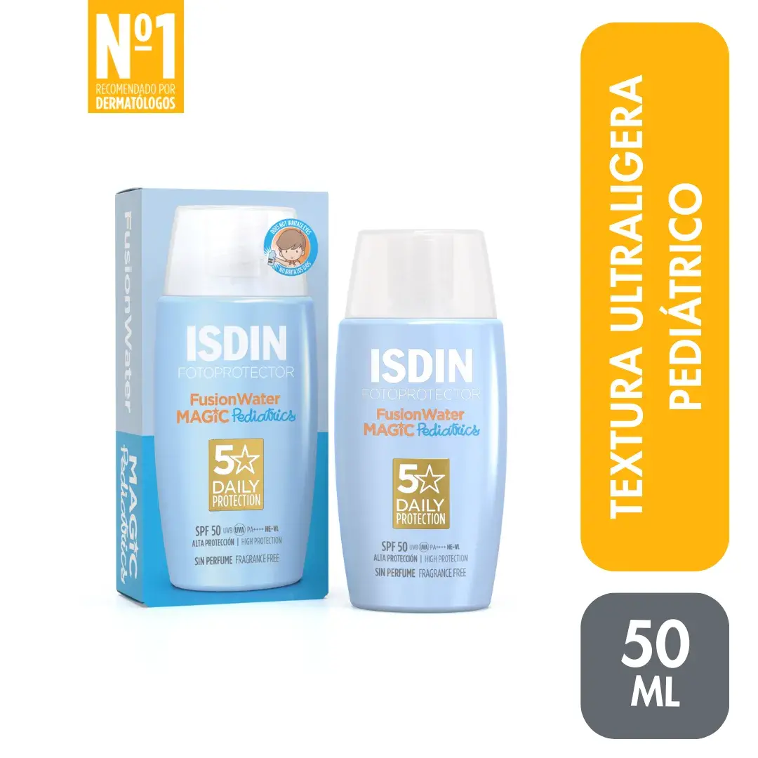 isdin fotoprotector pediátrico fusion water sff 50 frasco 50 ml