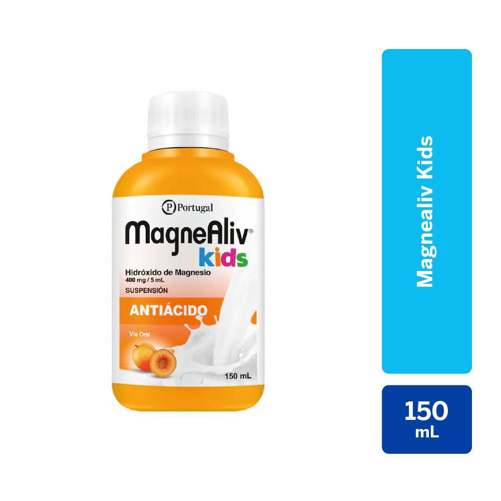 magnealiv kids sabor durazno frasco 150 ml