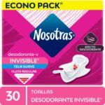 toalla higiénica nosotras efecto desodorante invisible bolsa 30 un