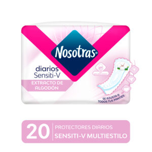 protectores diarios nosotras sensiti v bolsa 20 un