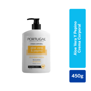 portugal crema corporal aloe vera & pepino frasco 450 g