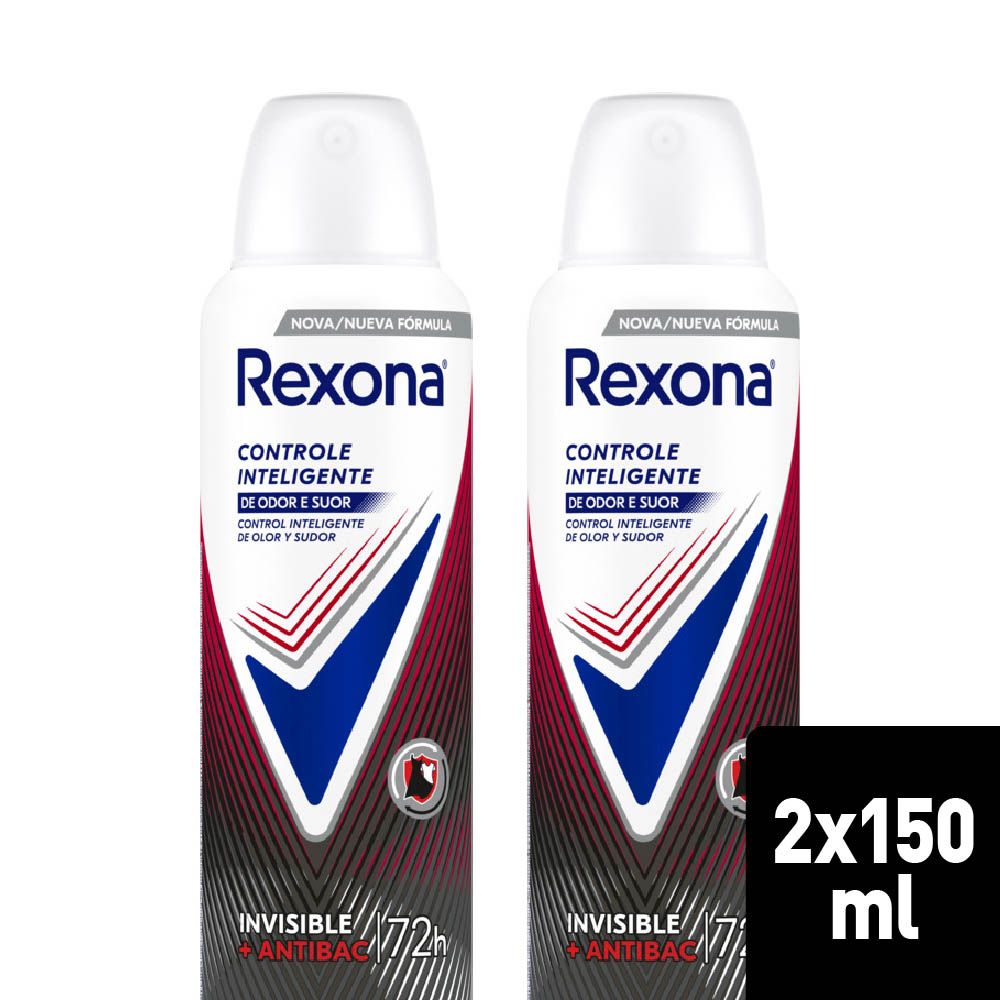 desodorante en aerosol rexona women antibacterial invisible frasco 150ml duopack