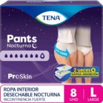 ropa interior absorbente tena pants nocturno talla l – paquete 8 un