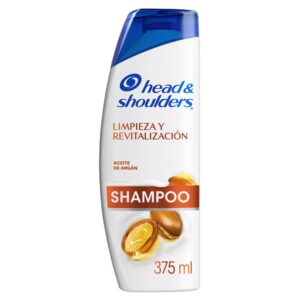 head & shoulders shampoo limpieza y revitalización con aceite de argán frasco 375 ml