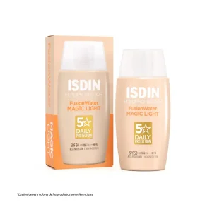 fotoprotector isdin fusion water magic light spf 50+ frasco 50 ml