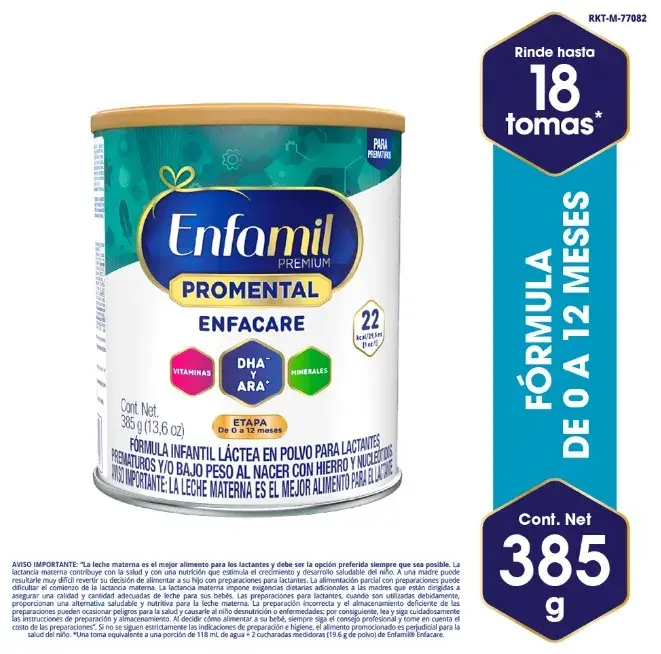 enfamil premium enfacare fórmula para prematuros lata 363 g
