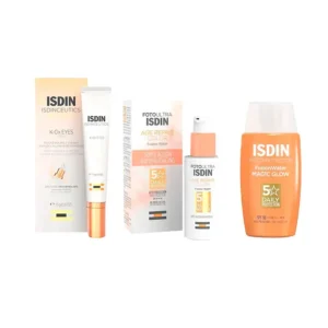 reductor de bolsas y ojeras isdin k ox eyes x 15ml + fotoultra age repair color x 50 ml