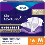 pañal para adulto tena slip nocturno talla m paquete 16 un