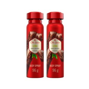 desodorante body spray old spice leña. frasco 150ml duopack