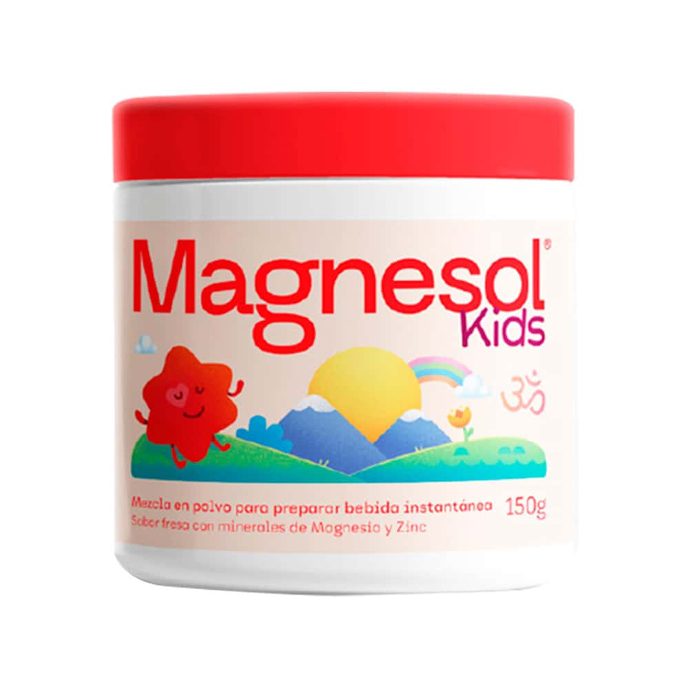 magnesol kids polvo para solución oral sabor fresa pote 150 g