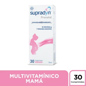 supradyn pronatal. multivitamínico prenatal caja x 30 comprimidos