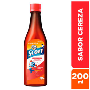 emulsión scott dha epa sabor cereza frasco 200 ml